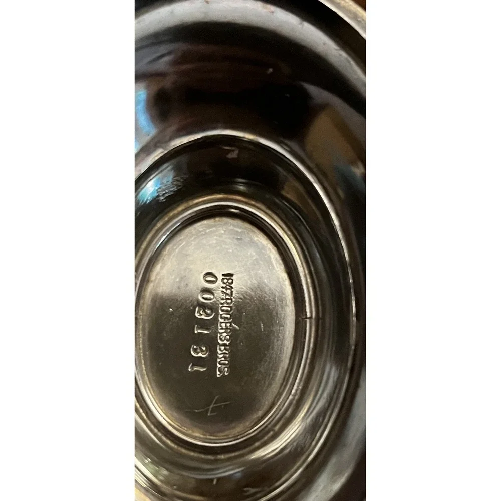 Vintage 1847 Rogers Bros Silver Played Footed Sugar Bowl W/Lid [V]